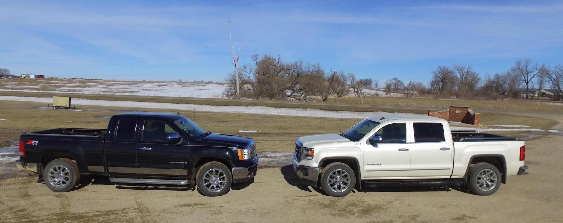 Both Pickups Facing Each Other